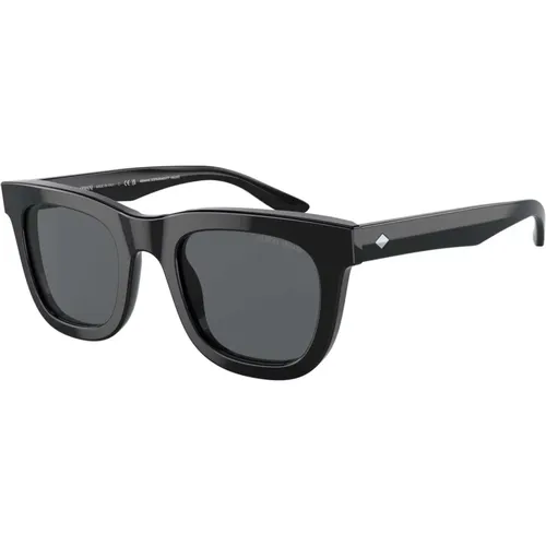Dark Grey Sunglasses , male, Sizes: 49 MM - Giorgio Armani - Modalova