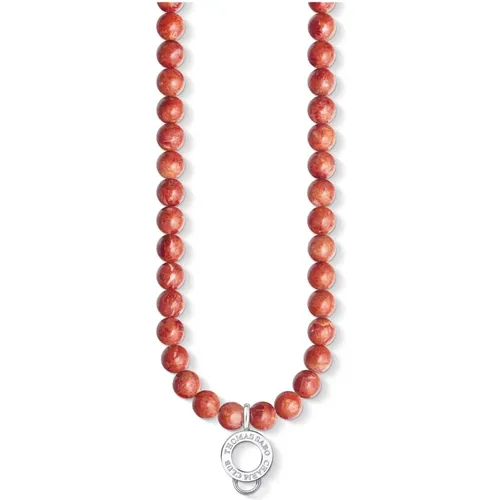 Charm Club necklace reconstructed coral X0236-015-10-L70 , female, Sizes: ONE SIZE - Thomas Sabo - Modalova