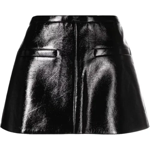 Heritage a-line vinyl skirt , female, Sizes: S, XS, 2XS, M - Courrèges - Modalova
