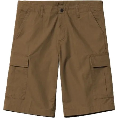 Cargo Shorts - Regular Fit, Lumber Rinsed , Herren, Größe: W28 - Carhartt WIP - Modalova