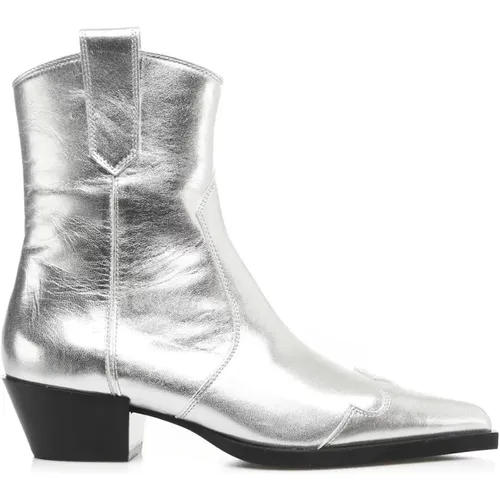 Silberne Damen Stiefeletten , Damen, Größe: 38 EU - Copenhagen Shoes - Modalova