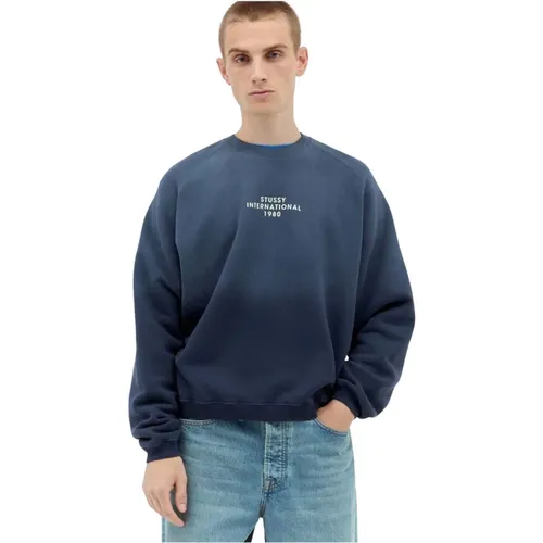 Gradient Logo Print Sweatshirt , Herren, Größe: S - Stüssy - Modalova