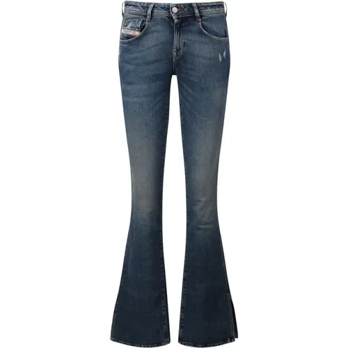 Bootcut Jeans mit Whiskering-Effekt , Damen, Größe: W26 - Diesel - Modalova