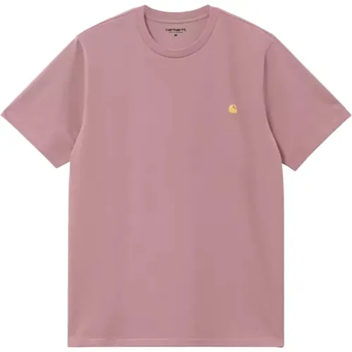 S/S Chase T-Shirt Glassy Gold , female, Sizes: M - Carhartt WIP - Modalova