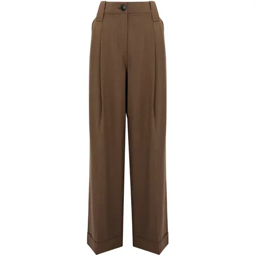 Stylish Trousers , female, Sizes: L - Ganni - Modalova