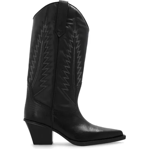 ‘Rosario’ leather cowboy boots , female, Sizes: 6 UK, 7 UK, 4 1/2 UK, 5 UK, 3 UK, 4 UK, 2 UK - Paris Texas - Modalova