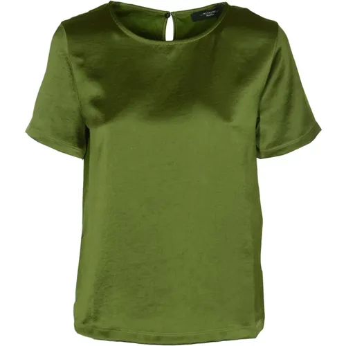 Grüne Weekend T-Shirts und Polos , Damen, Größe: L - Max Mara - Modalova