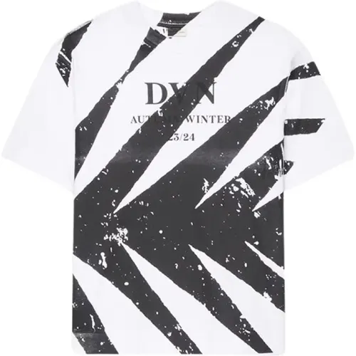 Weißes bedrucktes T-Shirt , Herren, Größe: L - Dries Van Noten - Modalova