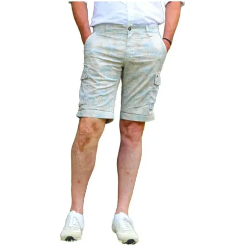 Cargo Bermuda Shorts mit Palmenprint , Herren, Größe: XS - Mason's - Modalova