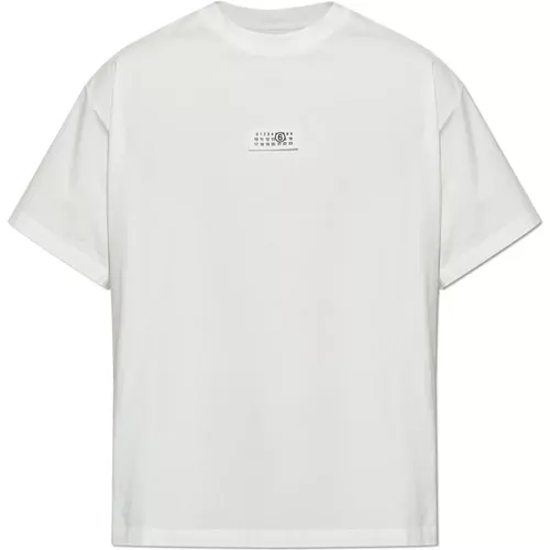 T-Shirt mit Logo , Herren, Größe: M - MM6 Maison Margiela - Modalova