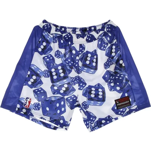 Basketball Style Blue/White Shorts , male, Sizes: M, L - Propaganda - Modalova