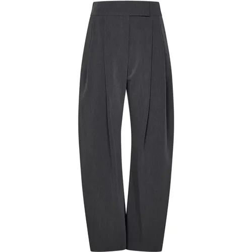 Grey Wide-Leg Trousers Aw24 , female, Sizes: XS, M, S, 2XS - pinko - Modalova