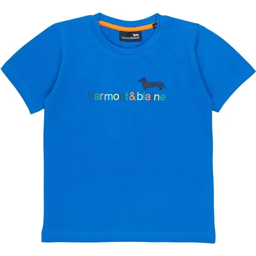 Multicolor Institutioneller Print Jersey T-Shirt - Harmont & Blaine - Modalova