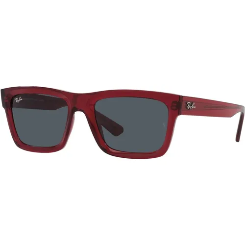 Stilvolle Transparente Rote Sonnenbrille RB 4396 , unisex, Größe: 57 MM - Ray-Ban - Modalova