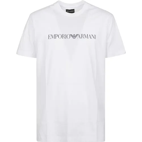 Klassisches Weißes Baumwoll-T-Shirt,T-Shirts - Emporio Armani - Modalova