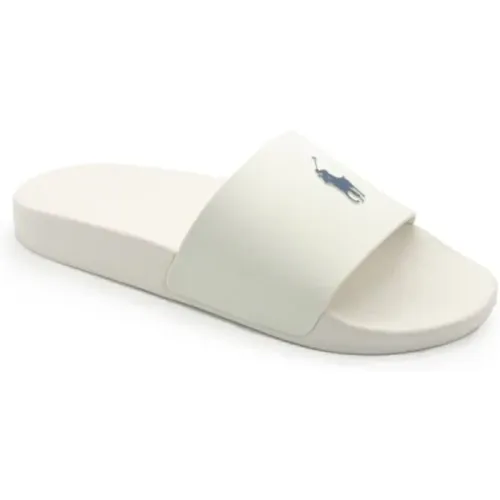 And Blue Slide Sandals , male, Sizes: 11 UK, 6 UK, 10 UK, 8 UK, 9 UK, 5 UK, 7 UK, 12 UK - Ralph Lauren - Modalova