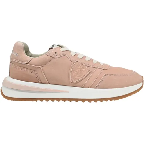 Niedrige Top Sneakers in West Rose , Damen, Größe: 37 EU - Philippe Model - Modalova