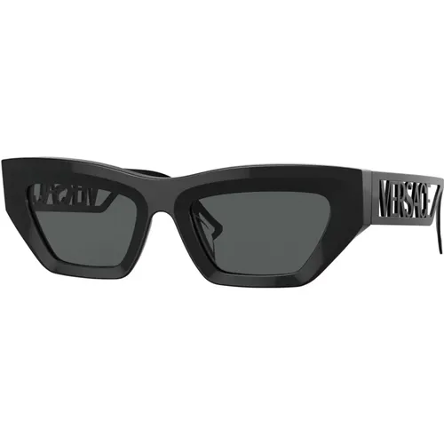 Grey Sunglasses , female, Sizes: 53 MM - Versace - Modalova