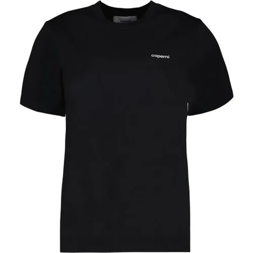 Logo Print Baumwoll T-shirt , Damen, Größe: M - Coperni - Modalova