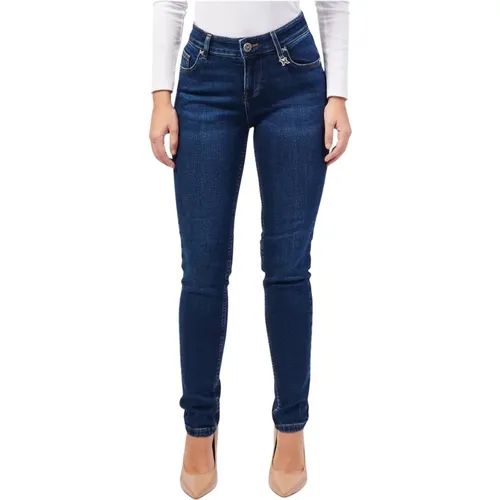 Blaue Skinny Jeans mit Knopf und Reißverschluss - Richmond - Modalova