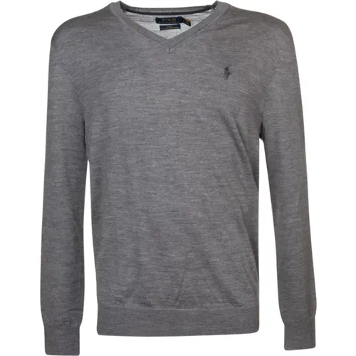 Grey Sweater for Stylish Look , male, Sizes: M - Ralph Lauren - Modalova