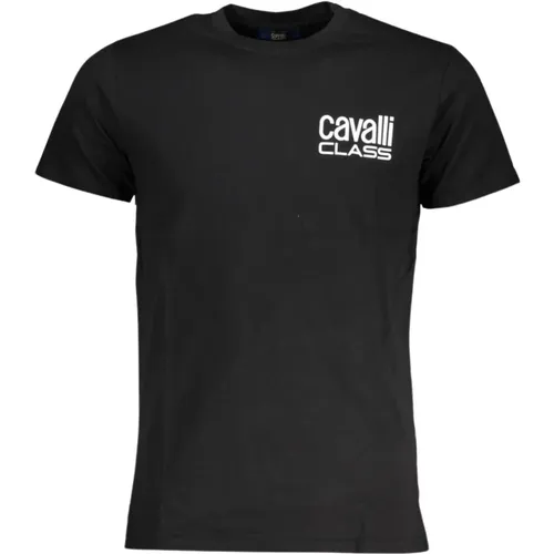 Stylisches Baumwoll-Crewneck-T-Shirt , Herren, Größe: XL - Cavalli Class - Modalova