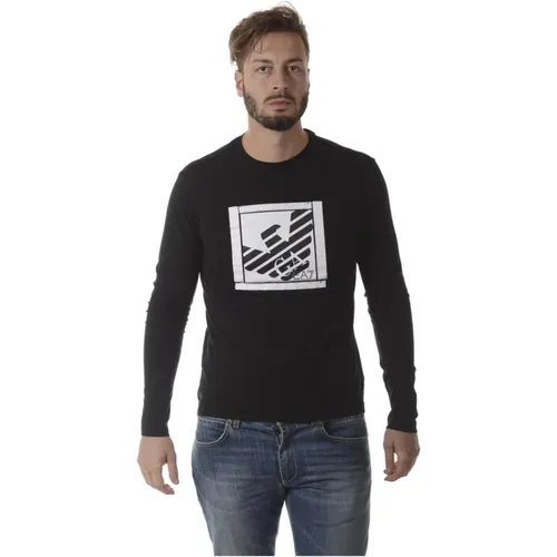 Gemütlicher Strickpullover , Herren, Größe: L - Emporio Armani EA7 - Modalova