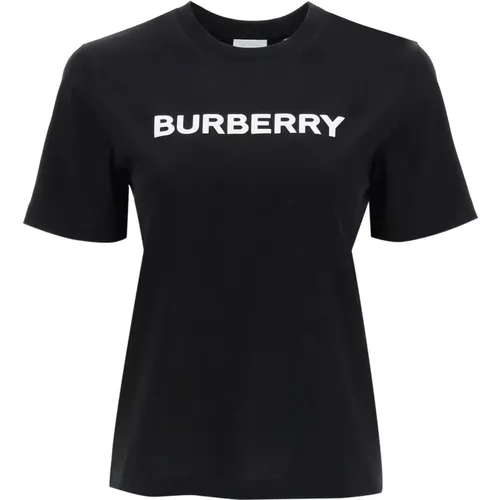 Logo Print Cotton T-Shirt , female, Sizes: L, M, XS, S - Burberry - Modalova