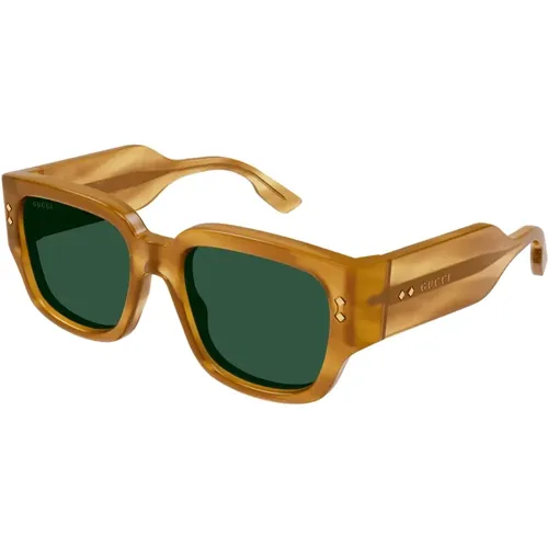 Quadratische Sonnenbrille Braun Polyamid - Gucci - Modalova