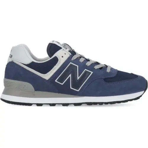 Blaue Wildleder-Sneakers mit Tech-Stoff , Herren, Größe: 42 1/2 EU - New Balance - Modalova