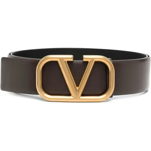 Leather Vlogo Belt Signature , male, Sizes: 95 CM - Valentino Garavani - Modalova