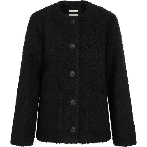 Strukturierte Boucle-Jacke in Schwarz - Heartmade - Modalova