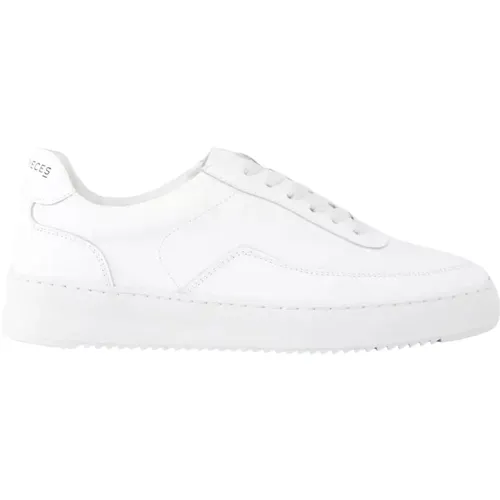 Weiße Ledersneaker Klassische Runde Spitze , Damen, Größe: 40 EU - Filling Pieces - Modalova