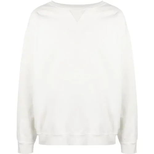 Premium Baumwoll-Sweatshirt mit Besticktem Logo - Maison Margiela - Modalova