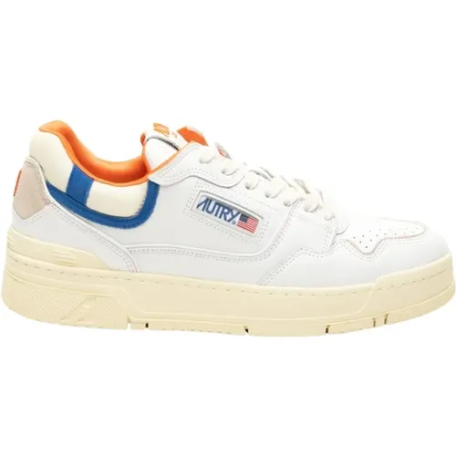 White Low's Sneakers with Suede Inserts , male, Sizes: 6 UK, 10 UK, 8 UK, 11 UK, 7 UK - Autry - Modalova