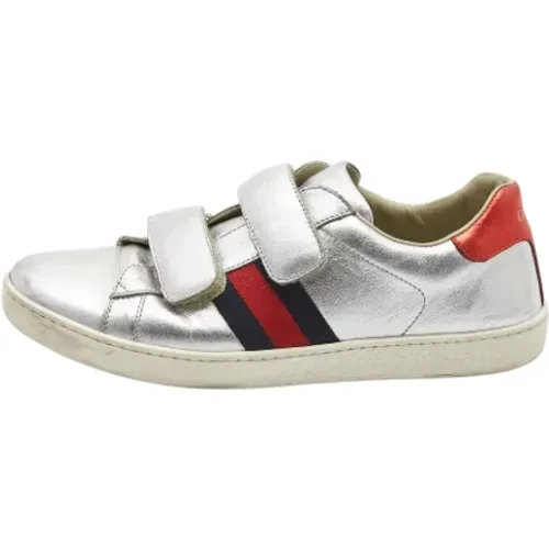 Pre-owned Leather sneakers , female, Sizes: 3 UK - Gucci Vintage - Modalova