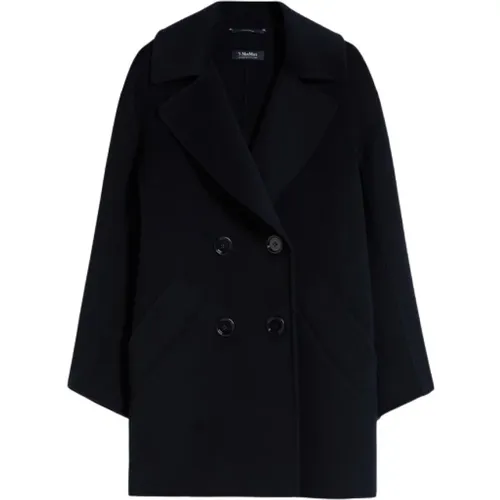 Double-breasted Wool Pea Coat , female, Sizes: XS, 2XS - Max Mara - Modalova