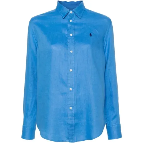 Linen Shirt with Signature Pony , female, Sizes: S - Polo Ralph Lauren - Modalova
