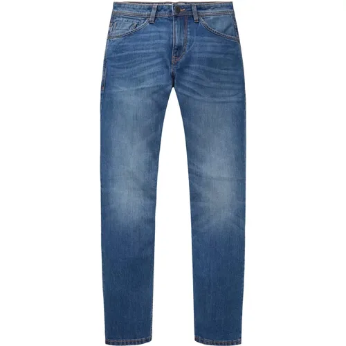 Klassische Slim Fit Logo Jeans , Herren, Größe: W36 L32 - Tom Tailor - Modalova