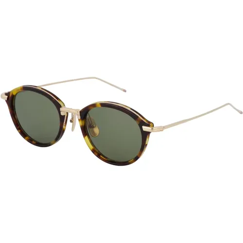 Thom , Classic Tortoise Round Sunglasses , unisex, Sizes: S - Thom Browne - Modalova