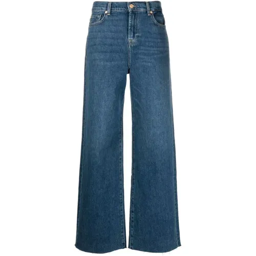 Klassische High-Waist Jeans mit Fransen - 7 For All Mankind - Modalova