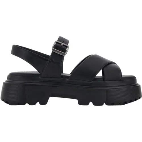 Leather Platform Sandals , female, Sizes: 5 UK, 7 UK, 4 UK, 3 1/2 UK, 4 1/2 UK, 3 UK, 6 UK, 5 1/2 UK - Hogan - Modalova