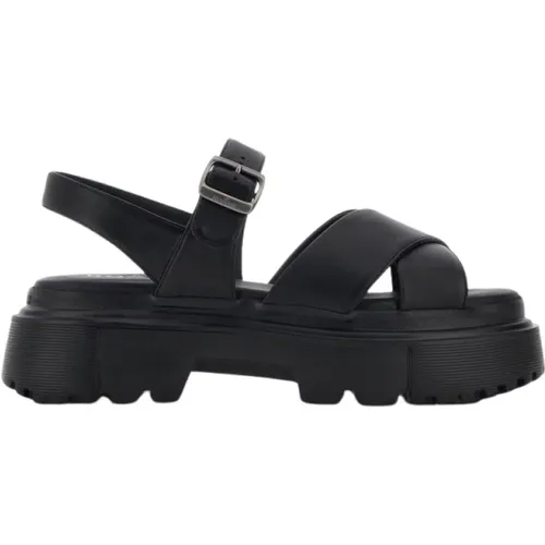 Leather Platform Sandals , female, Sizes: 7 UK, 3 1/2 UK, 4 1/2 UK, 8 UK, 3 UK, 5 1/2 UK - Hogan - Modalova