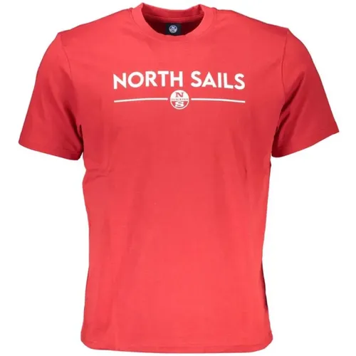 Baumwoll Rundhals T-Shirt - North Sails - Modalova