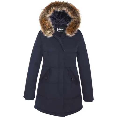 Sophie Warme Parka mit Abnehmbarer Kapuze , Damen, Größe: XS - Schott NYC - Modalova