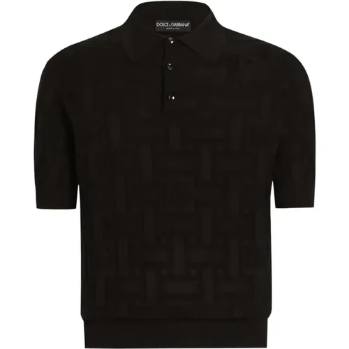 Schwarze T-Shirts und Polos - Dolce & Gabbana - Modalova