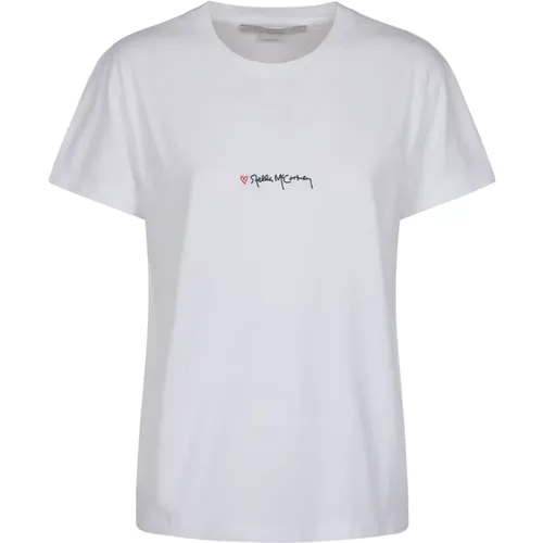 Iconic Embroidered T-Shirt , female, Sizes: XS, M, S, L - Stella Mccartney - Modalova