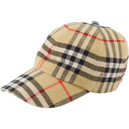 Checkered Snapback Cap Vintage Style , unisex, Sizes: M, S, L - Burberry - Modalova