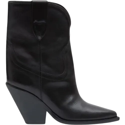 Schwarze Leder High-Heel Cowboy Stiefel - Isabel marant - Modalova