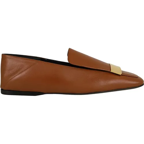 Leather Moccasin Slippers , female, Sizes: 6 UK, 5 1/2 UK, 2 UK, 4 UK, 5 UK - Sergio Rossi - Modalova